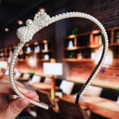 Girls Fashion Bow Pearl Headband