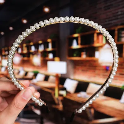 Girls Fashion Bow Pearl Headband