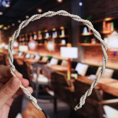Girls Fashion Bow Pearl Headband