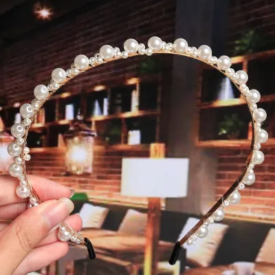 Girls Fashion Bow Pearl Headband