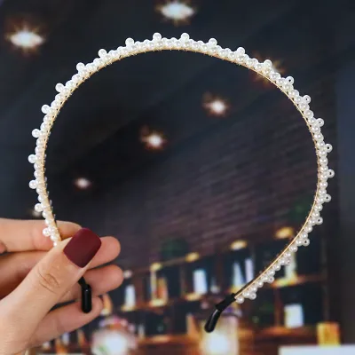 Girls Fashion Bow Pearl Headband
