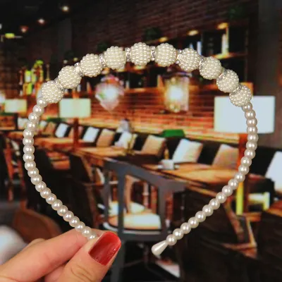 Girls Fashion Bow Pearl Headband