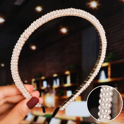 Girls Fashion Bow Pearl Headband