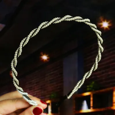 Girls Fashion Bow Pearl Headband