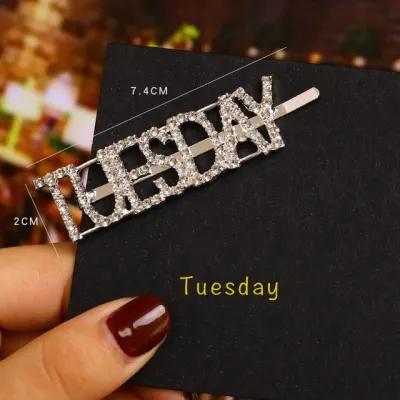 Fashion Rhinestones Decor Zodiac Hair Clip for Women Exotic Style