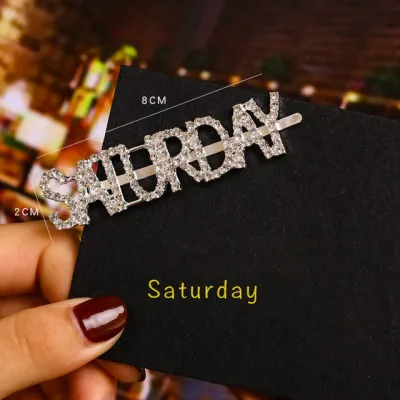 Fashion Rhinestones Decor Zodiac Hair Clip for Women Exotic Style