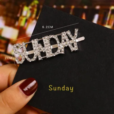Fashion Rhinestones Decor Zodiac Hair Clip for Women Exotic Style