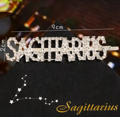 Fashion Rhinestones Decor Zodiac Hair Clip for Women Exotic Style