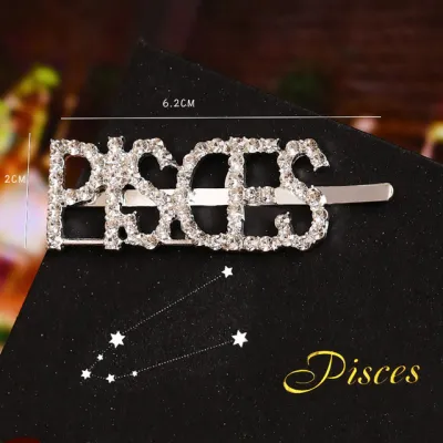 Fashion Rhinestones Decor Zodiac Hair Clip for Women Exotic Style