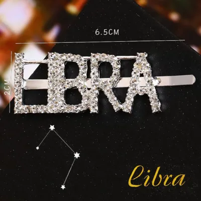 Fashion Rhinestones Decor Zodiac Hair Clip for Women Exotic Style