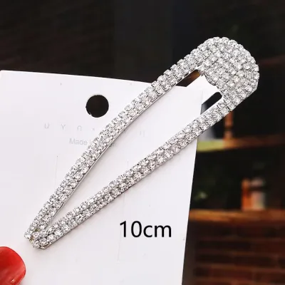 Simple Rhinestones Decor Geometric Hair Clip
