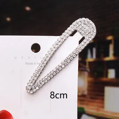 Simple Rhinestones Decor Geometric Hair Clip
