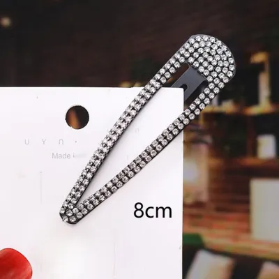 Simple Rhinestones Decor Geometric Hair Clip