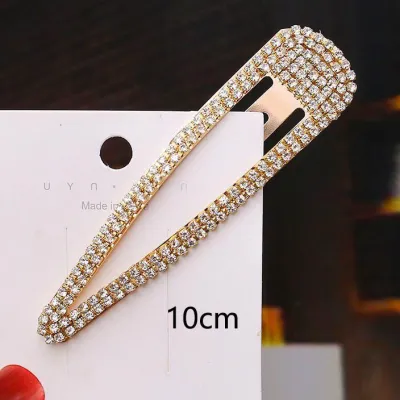 Simple Rhinestones Decor Geometric Hair Clip