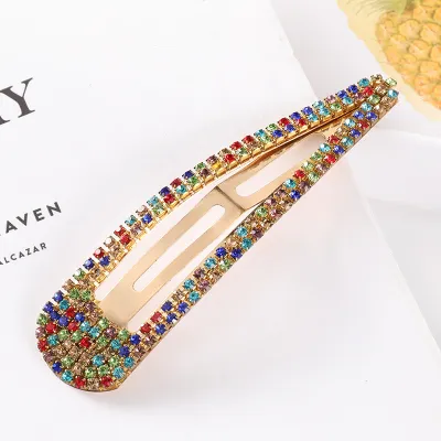 Simple Rhinestones Decor Geometric Hair Clip