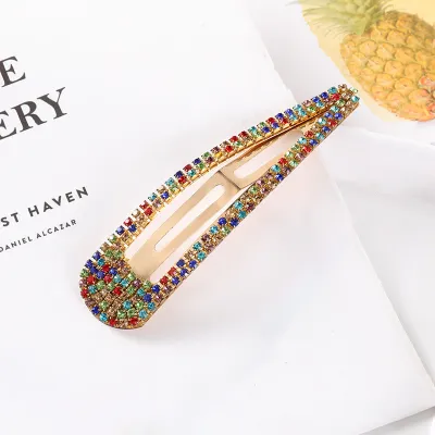 Simple Rhinestones Decor Geometric Hair Clip