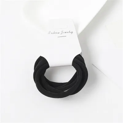 6pcs/set Women's Simple Solid Color Fabric Elastic Hair Band
