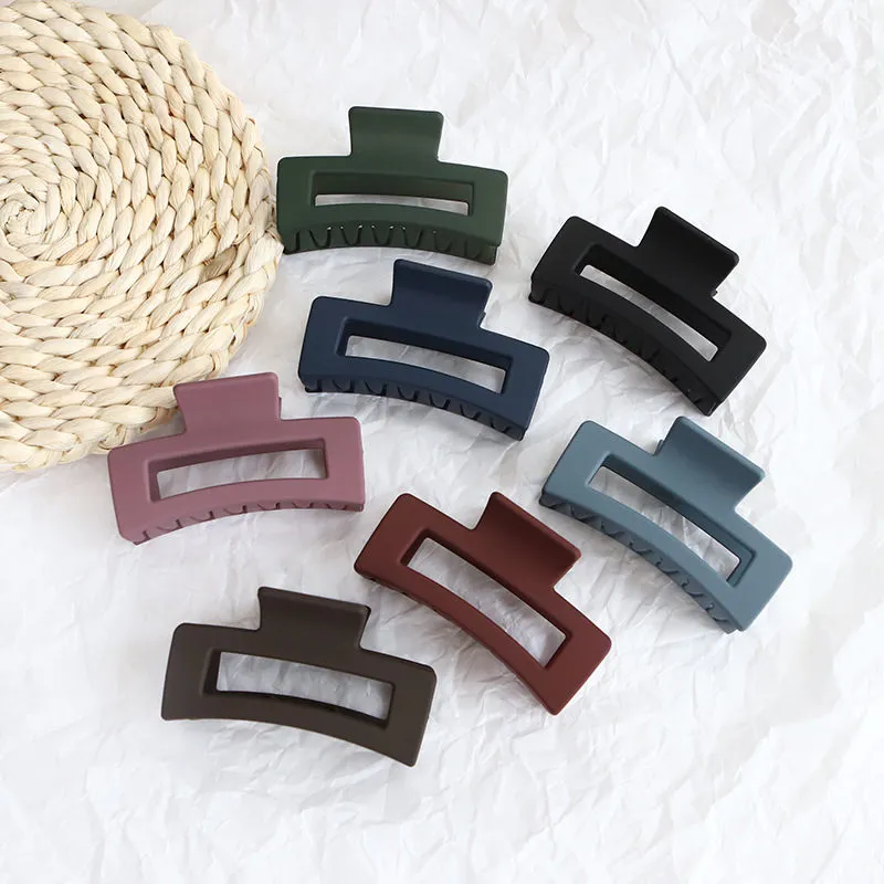 Women Simple Solid Acrylic Geometric Hair Claw