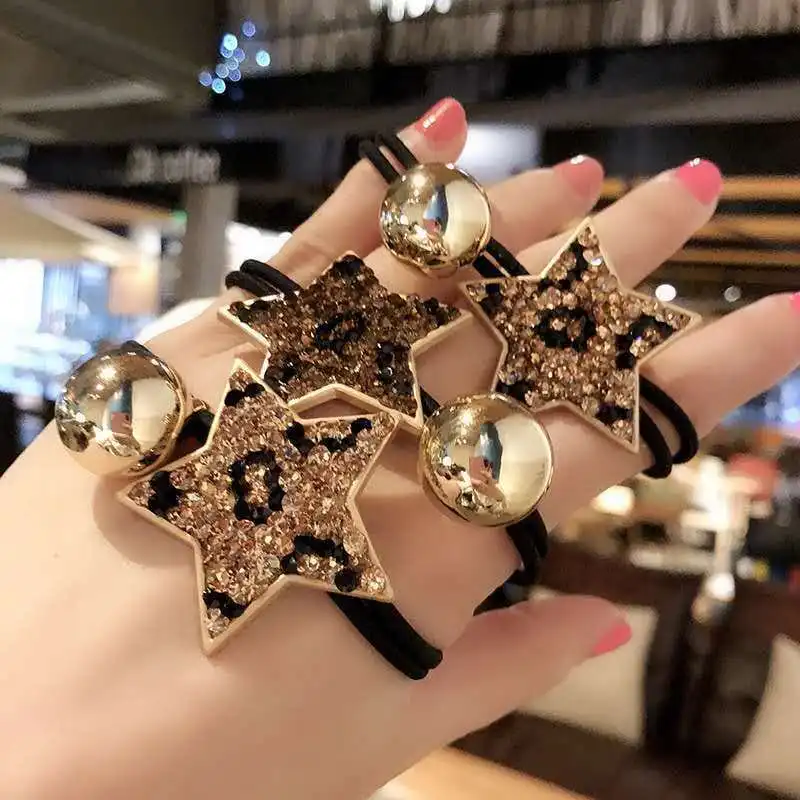 Women Star Shaped And Small Bell Decorative Hair Tie Korea Style