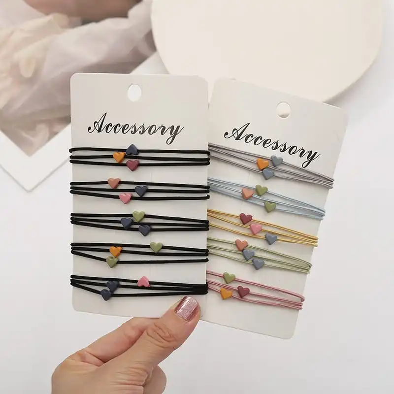 Women Minimalist Small Heart Shaped Decorative Hair Rope