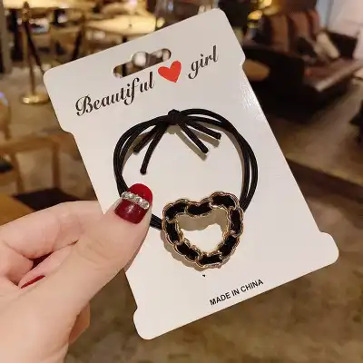 Women Minimalist Geometric Shaped Decorative Hair Rope Metal