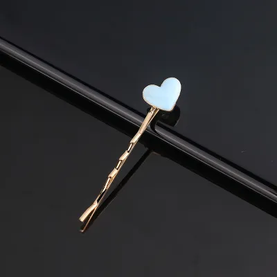 Girl Cute Heart Shaped Alloy Decorative Hair Pin