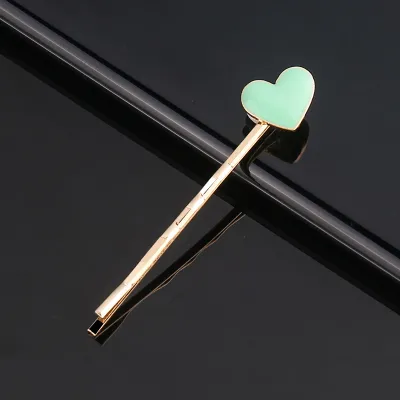 Girl Cute Heart Shaped Alloy Decorative Hair Pin