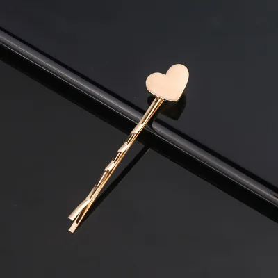 Girl Cute Heart Shaped Alloy Decorative Hair Pin