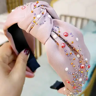 Women Fashion Cross Design Fabric Headband U Shape