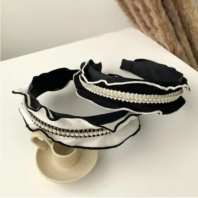 Women's Elegant Pearl And Rhinestone Decorative Headband