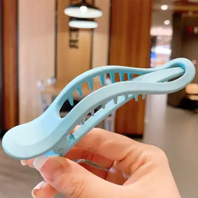 Women Simple Solid Color Geometric Resin Hair Claw