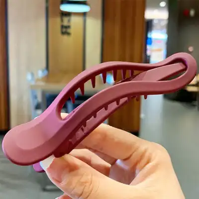 Women Simple Solid Color Geometric Resin Hair Claw