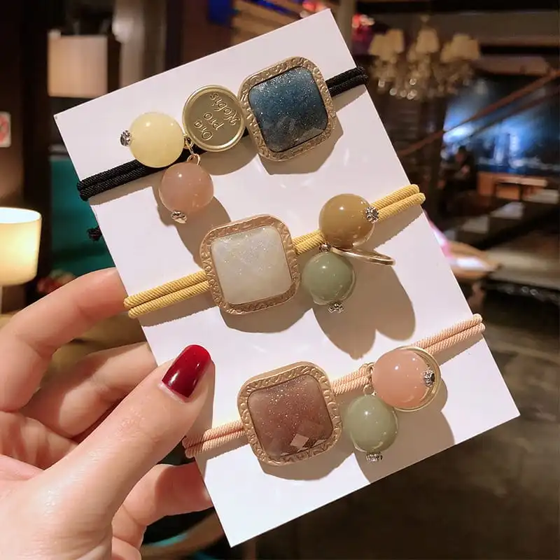 Girl Cute Geometric Decorative Hair Tie