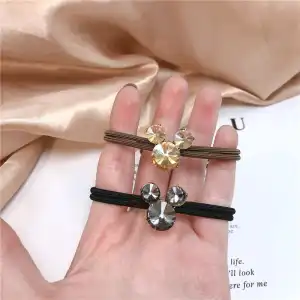 Girl Cute Mickey Head Shaped Decorative Hair Tie Vintage Alloy