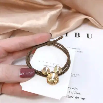 Girl Cute Mickey Head Shaped Decorative Hair Tie Vintage Alloy