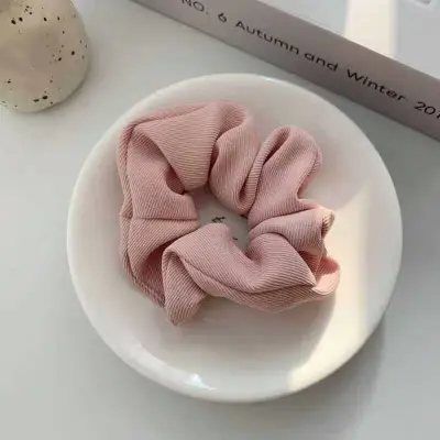 Women Fashion Solid Color Fabric Hair Tie
