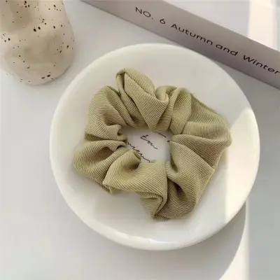 Women Fashion Solid Color Fabric Hair Tie