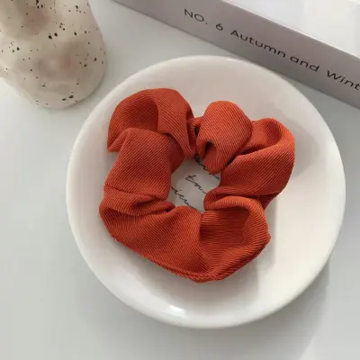 Women Fashion Solid Color Fabric Hair Tie