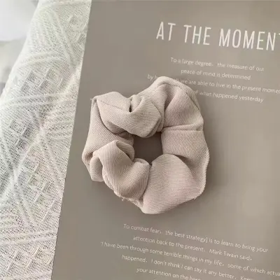 Women Fashion Solid Color Fabric Hair Tie
