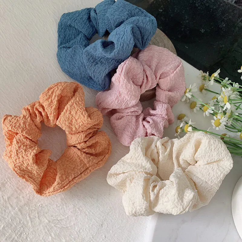 Women Fashion Solid Color Fabric Hair Tie