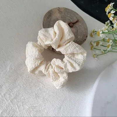 Women Fashion Solid Color Fabric Hair Tie