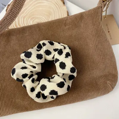 Women Fashion Leopard Print Fabric Hair Tie