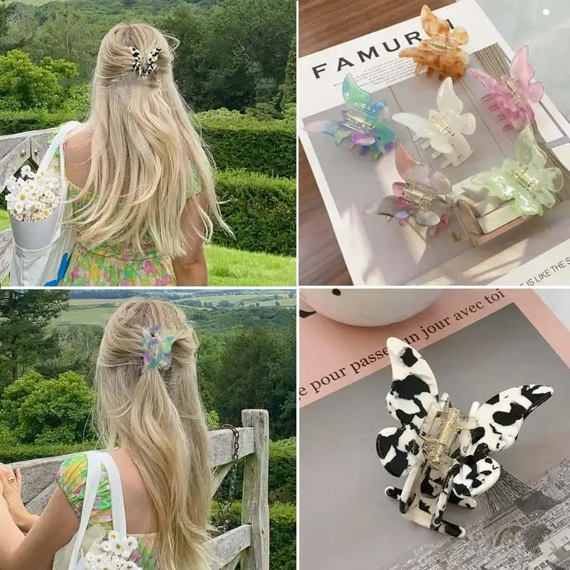 Gradient Butterfly Acetate Hair Claw