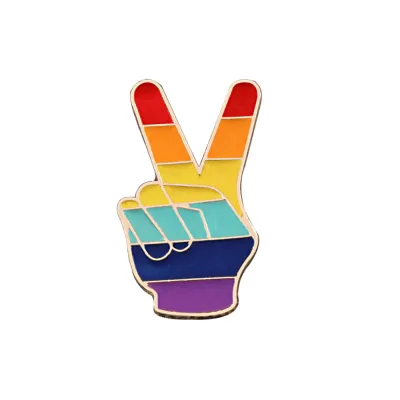 Rainbow Dropping Oil Alloy Badge Brooch Unisex Heart-shaped Exotic