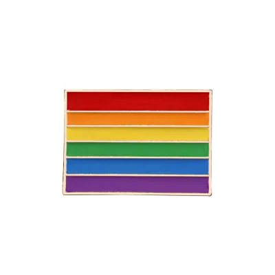 Rainbow Dropping Oil Alloy Badge Brooch Unisex Heart-shaped Exotic