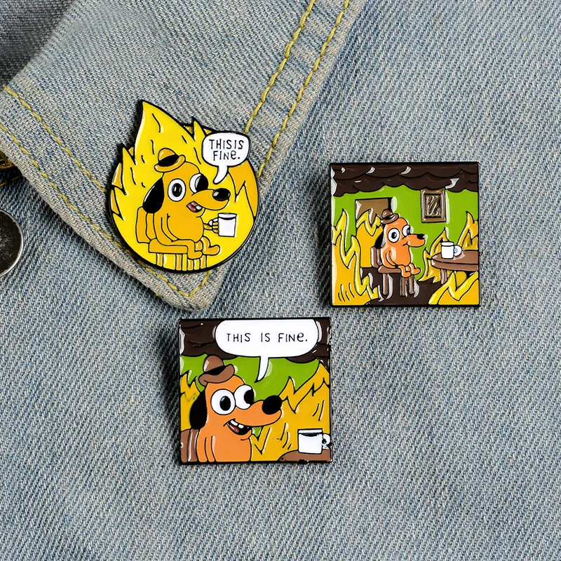 Creative Dripping Oil Enamel Metal Unisex Geometric Collar Brooch Pin