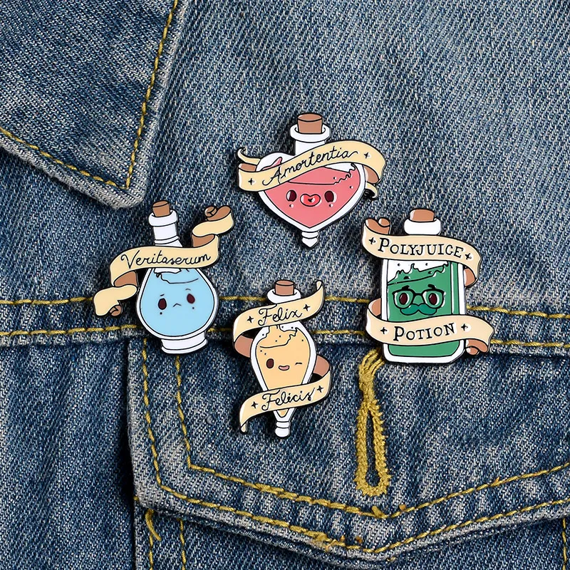 Cute Cartoon Magic Potion Alloy Brooch