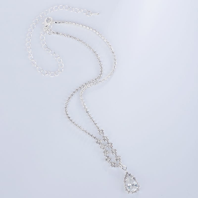 [PRIMAUTE] 韓国☆CRYSTAL drop NECKLACE Crystal Raindrop Necklace | en route jewelry