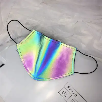 Women Unique Colorful Reflections Face Mask for Party Halloween