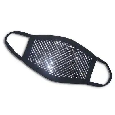 Women Fashion Rhinestone Decorative Face Mask for Party Festivals